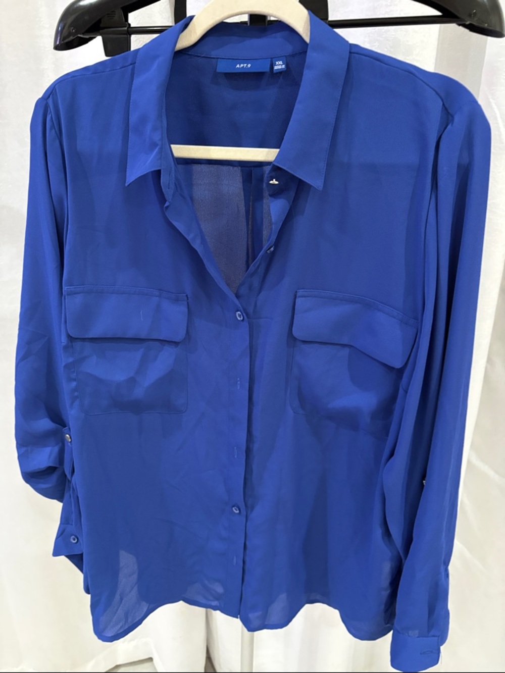 Apt. 9 Cobalt Blue Button-Down Shirt